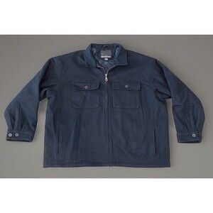 Duluth Trading Company Mens Wool Blend Bomber Jacket Sz XXXL 3XL Blue Insulated